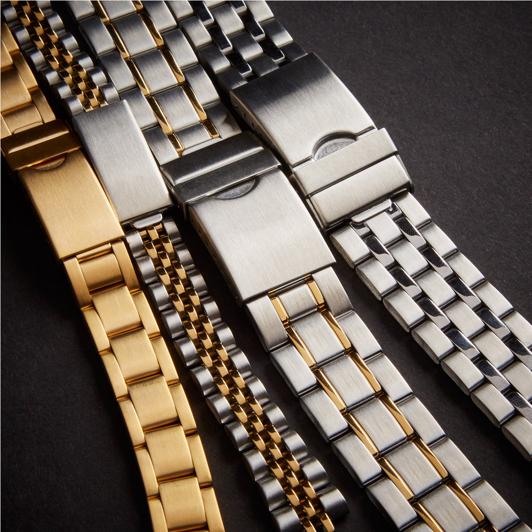 Dira 3 Link Watch Band in Two Tone Stainless Steel