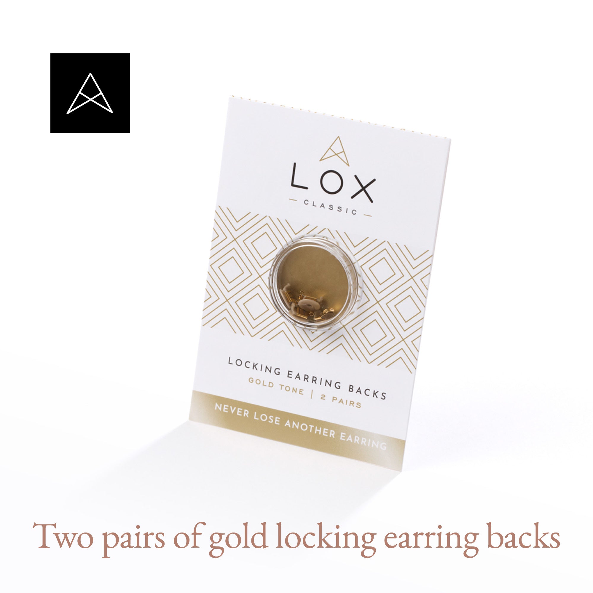 Lox 2 Pair English Earring Backs Silver and Gold (12pk)