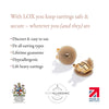 Lox 2 Pair English Earring Backs Silver and Gold (12pk)