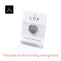 Lox 2 Pair English Earring Backs Silver and Gold