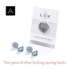Lox 2 Pair English Earring Backs Silver and Gold (12pk)