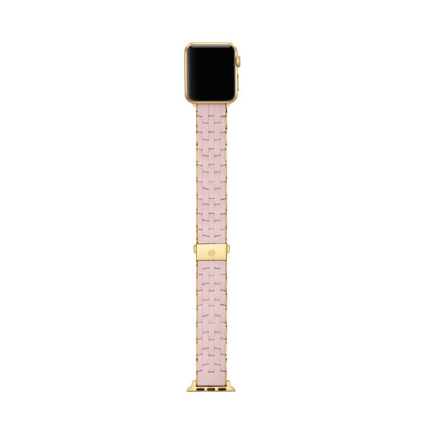 Michele Peony Silicone Apple Watch® band with Gold tone Frame