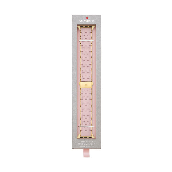 Michele Peony Silicone Apple Watch® band with Gold tone Frame