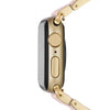 Michele Peony Silicone Apple Watch® band with Gold tone Frame