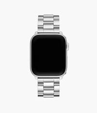 MICHELE Silver Tone Stainless Bracelet Watchband for Apple Watch®