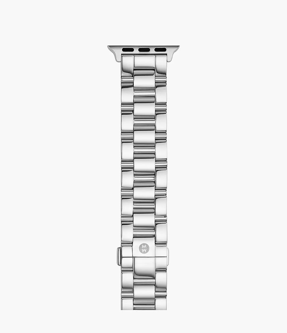 MICHELE Silver Tone Stainless Bracelet Watchband for Apple Watch