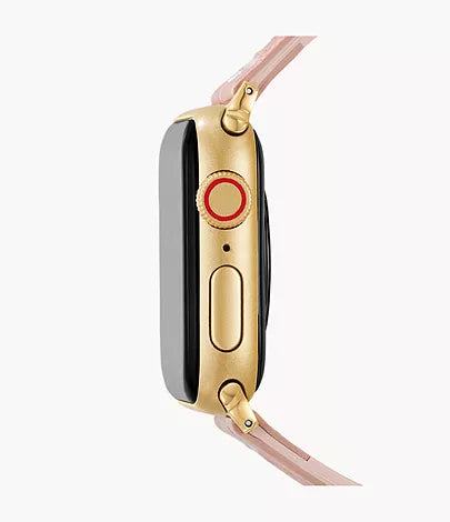 Michele 38/40/41/42mm and 42/44/45/46/49mm White Leather Band for Apple Watch®