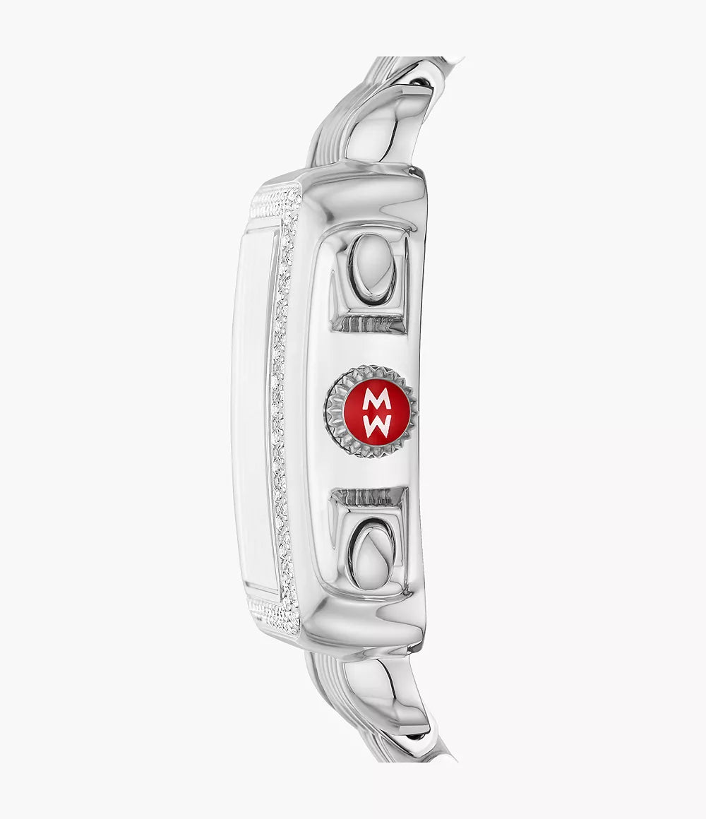 MICHELE Watches Deco Stainless Steel Diamond Watch (33mm)