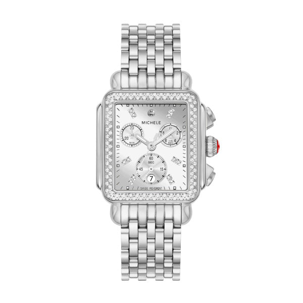 Michele deco day diamond ladies 33mm watch Clearance