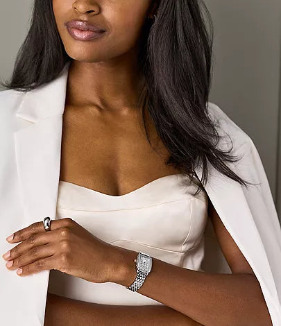 Michele Deco Madison Mini Diamond Silvertone Watch