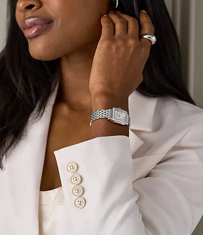 Michele Deco Madison Mini Diamond Silvertone Watch