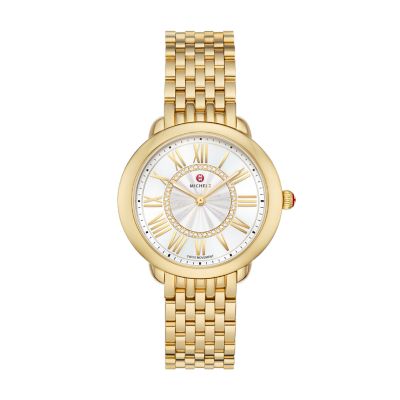 MICHELE Watches Serein Mid Diamond Sunray Dial Watch (36mm)