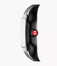 Michele Meggie Three-Hand Black Stainless Steel Watch