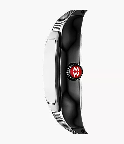 Michele Meggie Three-Hand Black Stainless Steel Watch - Speidel