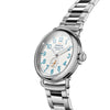 Shinola 41MM Runwell Velvet Alabaster with Blue Index Steel Watch 