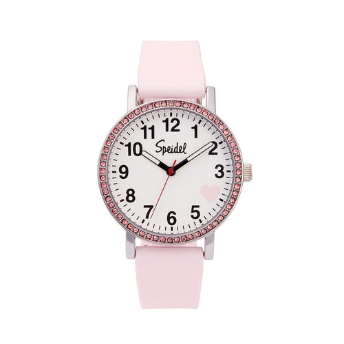 Speidel Black and Pink Women\'s Watch Black Dial Original Scrub Watch- Black Silicone Watch | Speidel main image 3