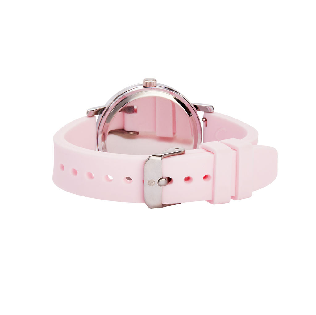 Brilliance Line Pink Crystal Heart Watch