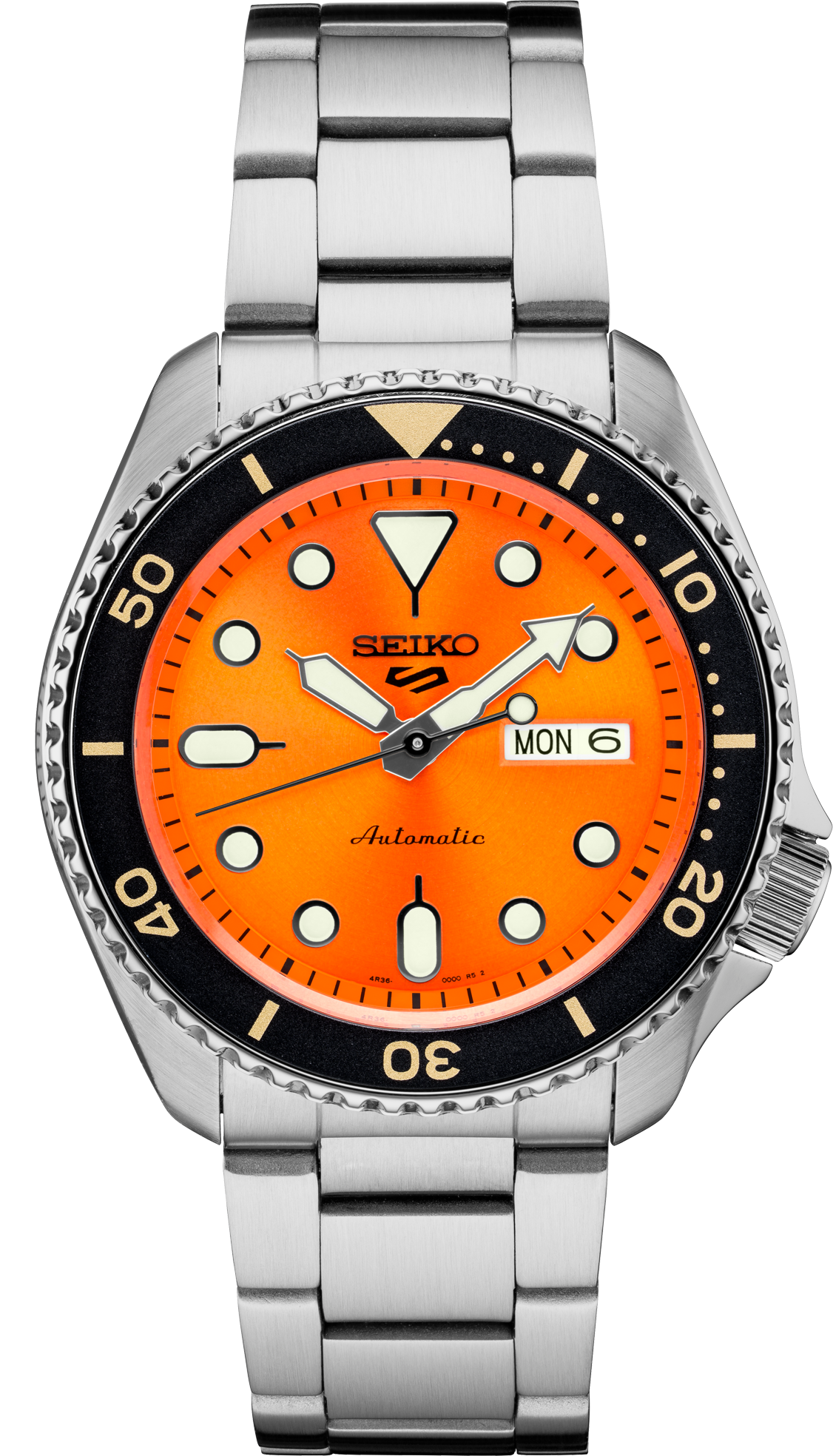 Seiko 5 Sports Orange Sunray Dial |SRPD59 - Speidel Seiko 5 Sports Orange Sunray Dial |SRPD59 - Speidel