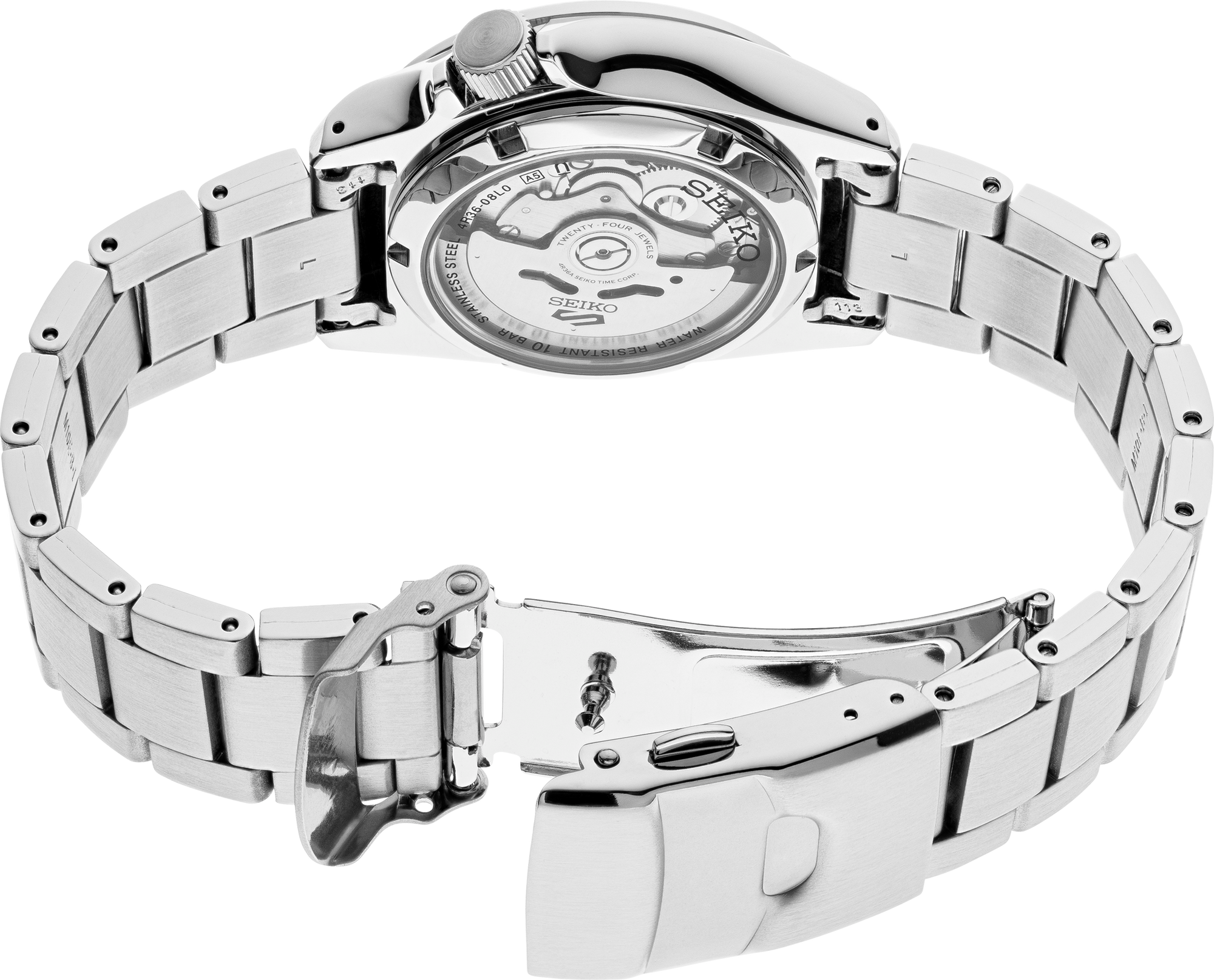 Seiko 5 Sports Men's Watch Silver-tone 44.6mm Stainless Steel