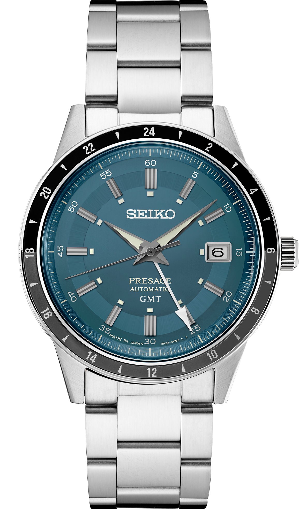 Seiko Presage Style 60s GMT Warm Blue Gray dial Speidel