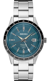 Seiko Presage Style ’60s GMT Warm Blue-Gray dial