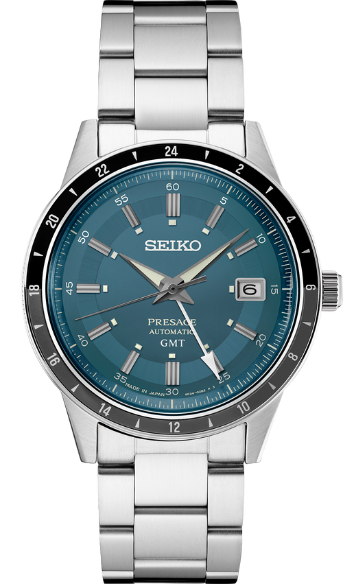 Seiko Presage Style ’60s GMT Warm Blue-Gray dial