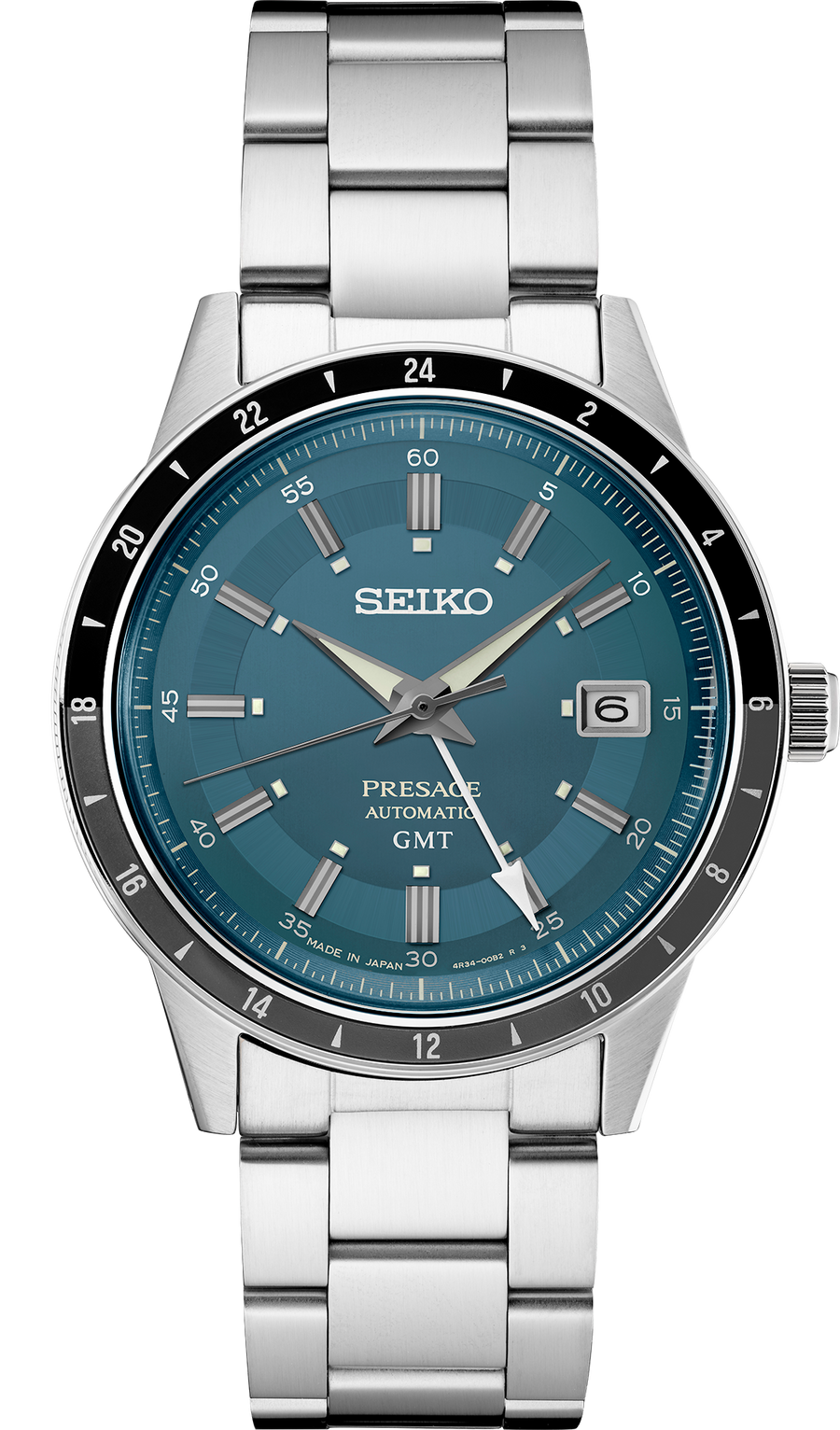 Seiko Presage Style ’60s GMT Warm Blue-Gray dial