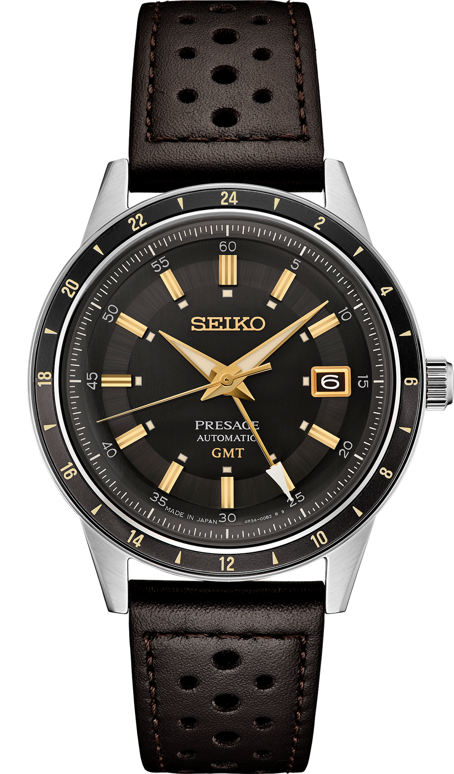 Seiko Presage Style ’60s GMT Dk. Grey Brown Dial