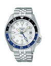 Seiko 5 Sports Automatic GMT Watch with Silver-White Dial