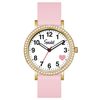 Brilliance Line Pink Crystal Heart Watch