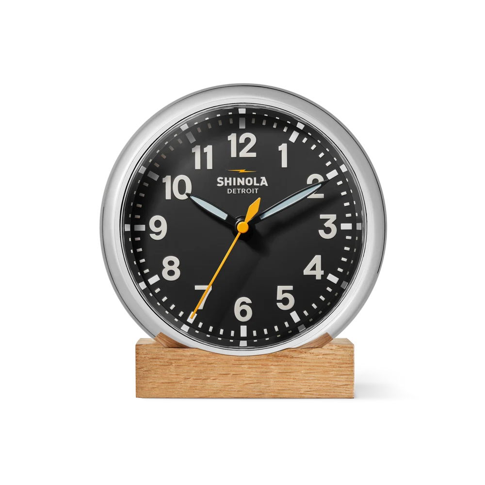 Shinola RunWell 6" Desk Clock
