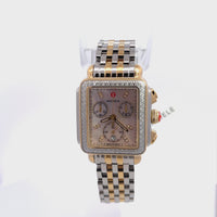 MICHELE Watches Deco Stainless Diamond Watch (33mm)