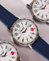 Brilliance Line Watch with Multi Color Crystalized Case