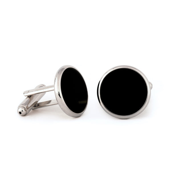 Silver Onyx Cufflinks