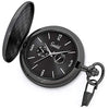 Classic Brushed Satin Pocket Watch Collection with Day & Date Sub-Dials