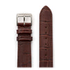 Men's Padded Leather Watchband with an Alligator Grain