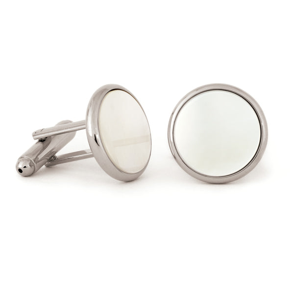 Radius Edge Mother of Pearl Cuff Links