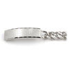 Men's ID Bracelet with Faceted Edge Brushed Plaque