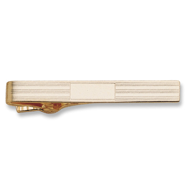 Engine Turned Signet Tie Bar