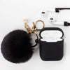 Fashion Case Protector With Decorative Pom Pom Fur Ball Compatible For Use With Apple AirPods®