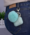 Fashion Case Protector With Decorative Pom Pom Fur Ball Compatible For Use With Apple AirPods®