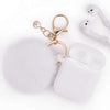 Fashion Case Protector With Decorative Pom Pom Fur Ball Compatible For Use With Apple AirPods®
