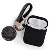 Fashion Case Protector With Decorative Bling Strap and Ball Compatible For Use With Apple AirPods®