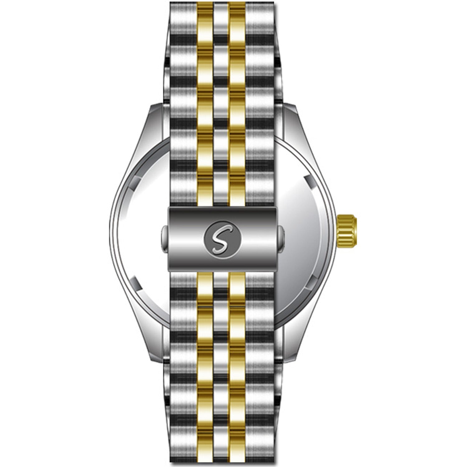 Ladies Luxury Watch , Gold, Silver, Dual Tone and Black Link Ladies Luxury Watch , Gold, Silver, Dual Tone and Black Link