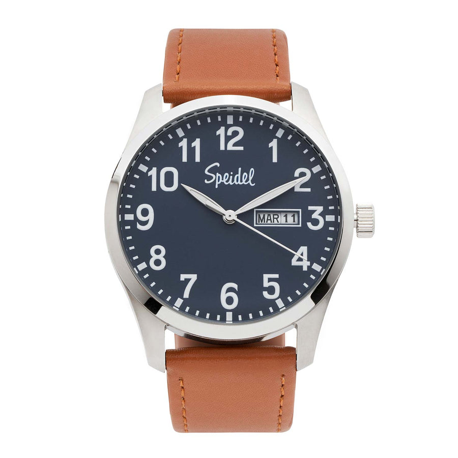 Men's Essential Watch with Leather Band