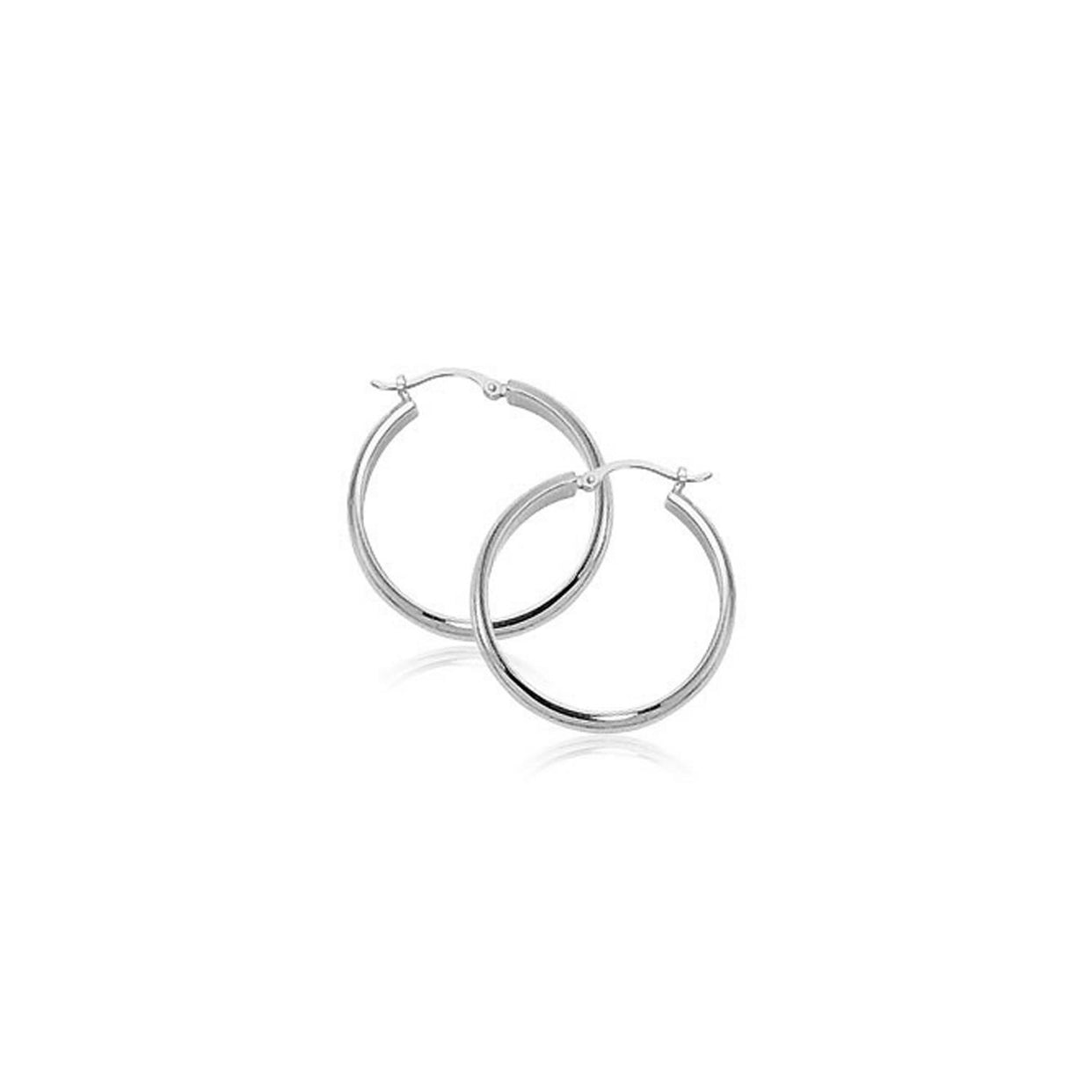 Sterling Silver Larger Round Tubing Earrings