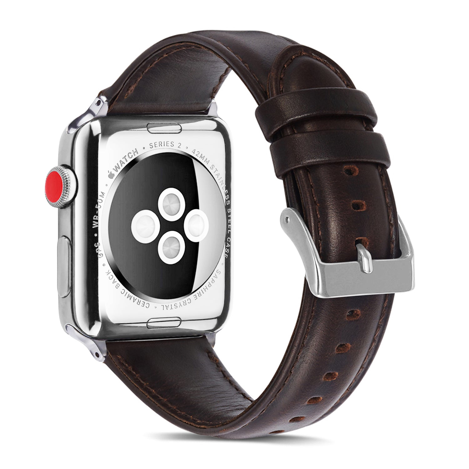 Speidel Genuine Barenia Leather Watchband for Use of The Apple Watch 38mm/40mm/41mm / Black