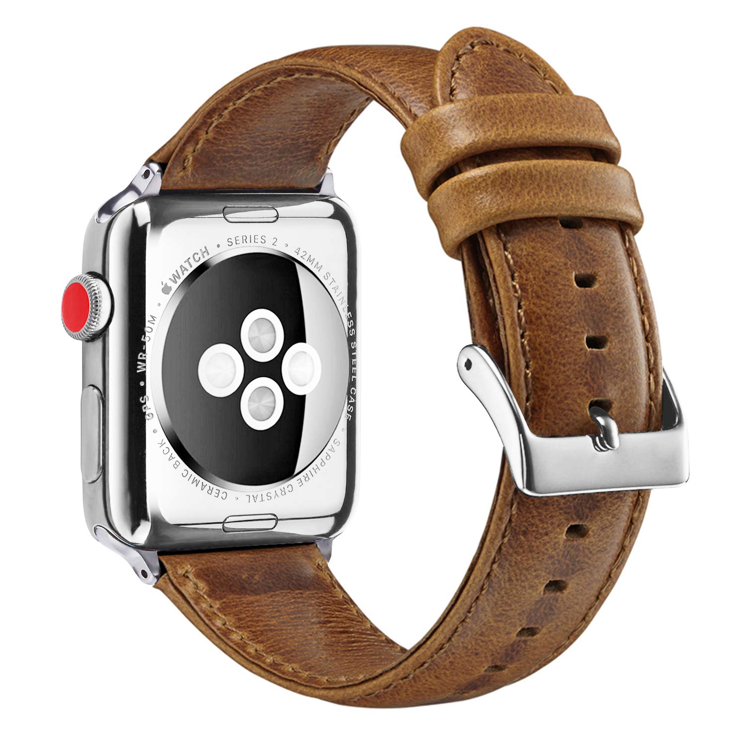 腕時計用ベルト・バンド LLOYD Apple Watch 38-42mm compatible camel premium leather s Amazon.com: Belemay Premium Leather Bands Compatible with
