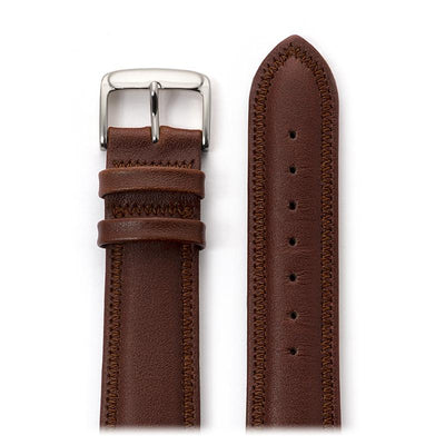 Men's Leather Watch Band, Royal English Leather - Zig-Zag Stitch | Speidel