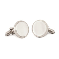 Proudly Made in the USA Our Round Beaded Edge CuffLinks